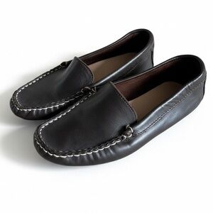 J. Crew Crewcuts Brown Leather Moc Loafers Toddler Boys Moccasins Holiday 12